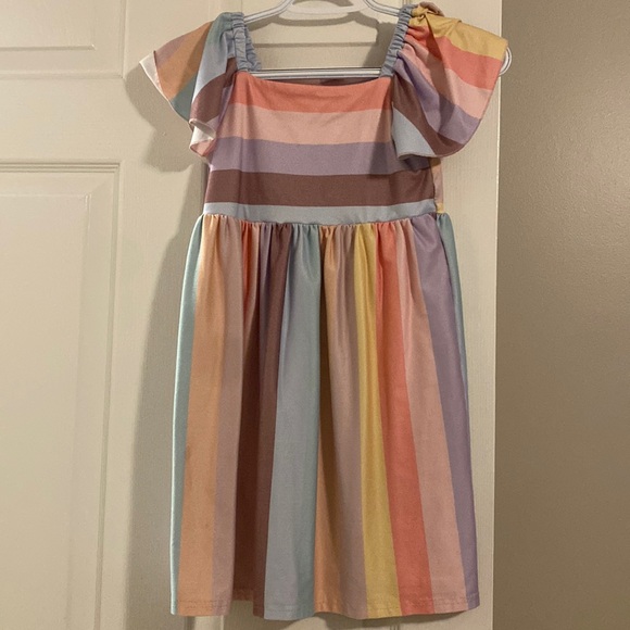 Striped girls dress - Picture 1 of 4